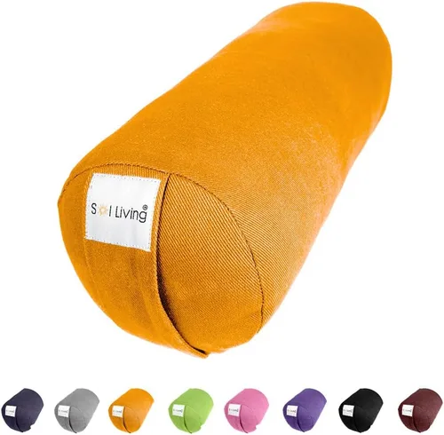Vista 65 de Sol Living Almohada de yoga rectangular para meditación, accesorios de meditación de algodón, almohada de meditación restaurativa de yoga, almohada