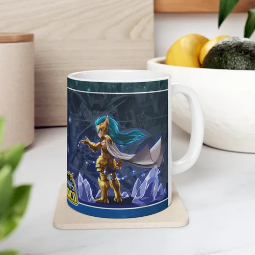 Vista 4 de Acuario, Los Caballeros del Zodiaco, Taza de Cerámica 11Oz