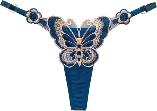 Vista 4 de Tangas de mariposa para mujer sexy tangas tangas lencería cómoda y suave