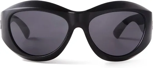 Vista 3 de PEGH Gafas de sol envolventes Y2K de gran tamaño ovaladas para hombres y mujeres de moda