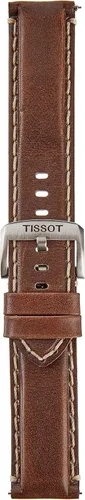 Vista 3 de Correa de reloj Tissot de cuero marrón 22 Modelo T852044980