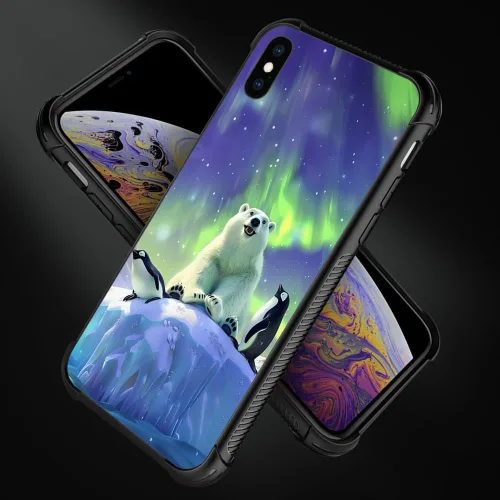 Vista 90 de Funda compatible con iPhone XR, diseño de elefantes africanos para niñas, diseño de patrón a prueba de golpes, antiarañazos, carcasa trasera