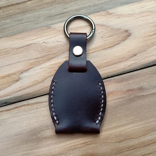 Vista 23 de Handmade Keychain Leather Protective Key Holder Large Capacity Protective Case Key Cover Protective Case Keychain