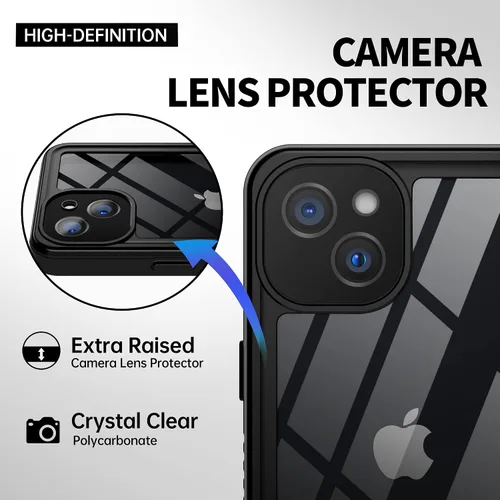 Vista 6 de BEASTEK Funda impermeable para Apple iPhone 13, serie FSN, protección de cuerpo completo, resistente a los golpes, a prueba de polvo, con protector