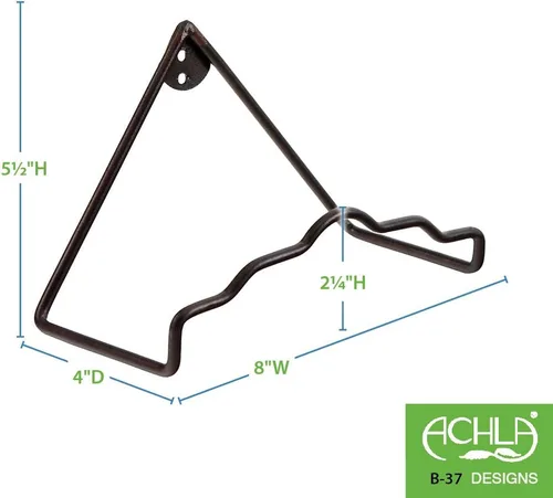 Vista 2 de Achla Designs B-37 Soporte de pared para placa, grande, paquete de 2
