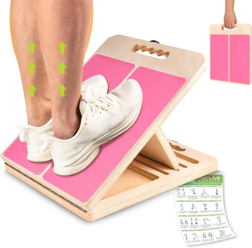 Vista 11 de Slant Board Calf Stretching, 460 LBS Capacity Portable Wooden Incline Board