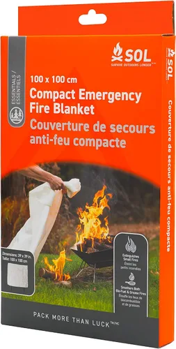 Vista 3 de Survive Outdoors - Manta de emergencia contra incendios más larga, paquete de 2