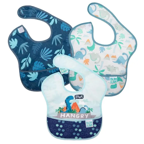 Vista 26 de Bumkins Baberos para niña o niño, SuperBib para bebés y niños pequeños de 6 a 24 meses, imprescindibles para comer, alimentar, suministros