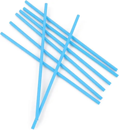 Vista 3 de 100 palitos de papel para paletas de papel, 6 pulgadas por 5/32 pulgadas (azul)