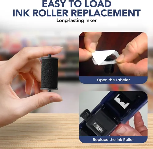 Vista 5 de Perco X Pricing Gun Labeler - Rollos de tinta de repuesto preferidos para pistola de precio Perco X, recarga de tinta fácil y conveniente incluso
