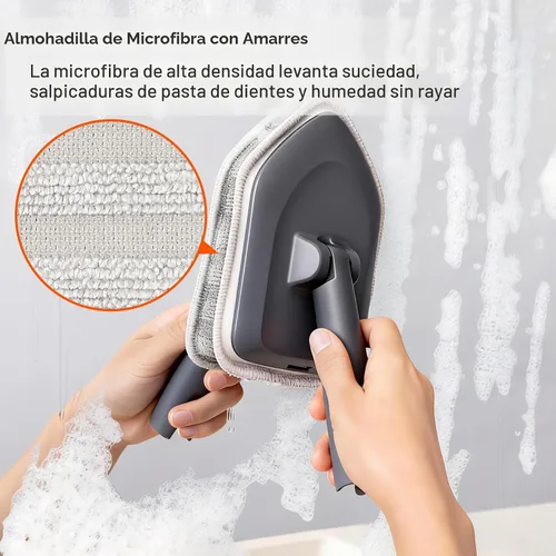 Vista 5 de Cleanhome - Cepillo para limpiar la pared del inodoro, bañera, fregadero 3 Different Function Cleaning Heads, 56" Extendable Long Handle, Bathroom