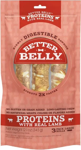 Vista 21 de Better Belly Originals - Rollo grande, golosinas para perros altamente
