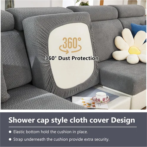 Vista 5 de Yoovat Fundas de cojín de sofá para sofá, funda de sofá universal resistente al desgaste, lavable, elástica para fundas seccionales