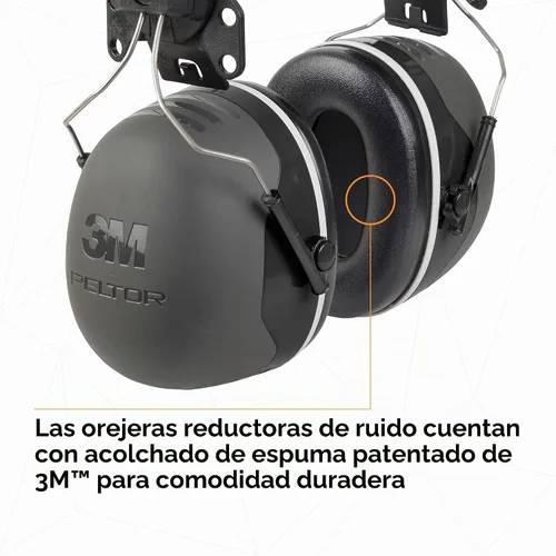 Vista 7 de 3M PELTOR - Orejeras de protección auditiva, serie X5, protección contra el ruido NRR 21 dB, construcción, fabricación, automoción