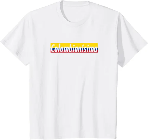 Vista 24 de Camisas Colombianisima Colombia para mujer Bandera de Colombia, Negro, S