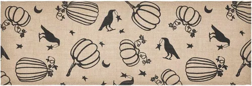 Vista 5 de VHC Brands Raven Harvest - Camino rústico de yute de arpillera de 12 x 48 pulgadas