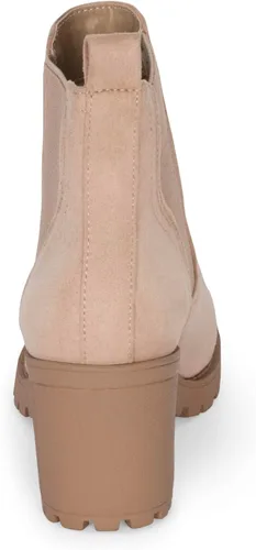Vista 5 de STYLISH S ABBY - Botines Chelsea con plataforma para mujer, tacón grueso, suela de lengüeta