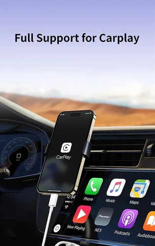 Vista 4 de [Paquete de 2 unidades de 1 m Certificado MFi] Cable USB C tejido CarPlay para cargador Apple iPhone 17 Pro Max, cable USB A a USB-C duradero