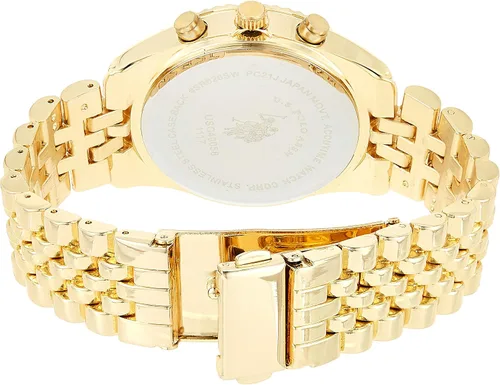 Vista 2 de U.S. Polo Assn. USC40058 Reloj dorado para mujer, Oro, Movimiento de cuarzo