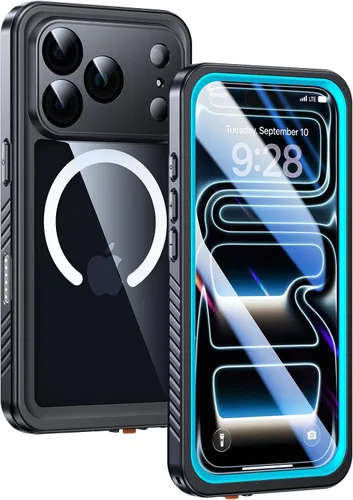Vista 20 de Lanhiem Funda Magnética para iPhone 17 Pro de Privacidad, Funda Impermeable a Prueba de Polvo, [Protector de Pantalla Antiespía Integrado]