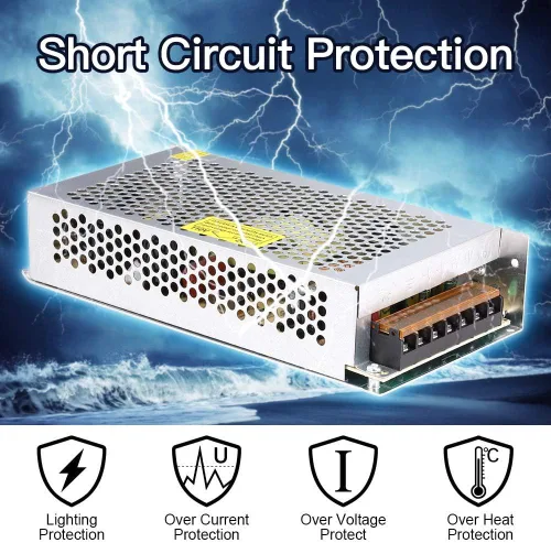 Vista 6 de Fuente de alimentación de 10 A, 120 W, 12 V CC, convertidor universal regulado conmutado de CA de 110 V/220 V a CC, (SMPS) adaptador de controlador