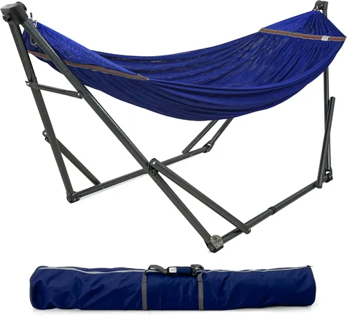 Vista 19 de Tranquillo Unity Soporte de hamaca ajustable, soportes para hamacas para el jardín, soporte de hamaca doble de acero de capacidad de 800 libras