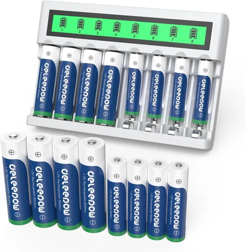Vista 9 de NiMH AA AAA Baterías 3300mAh 1200mAh 8+8 Pack con cargador, 1.2V