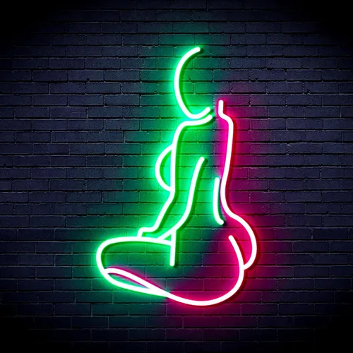 Vista 13 de ADVPRO Señora Back Shape Flex Silicone LED Neon Sign - Azul - st16s32-fnu0267-b