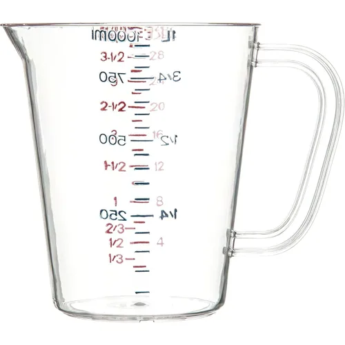 Vista 6 de Carlisle FoodService Products 4314507 Taza medidora de plástico comercial, 1 galón, transparente