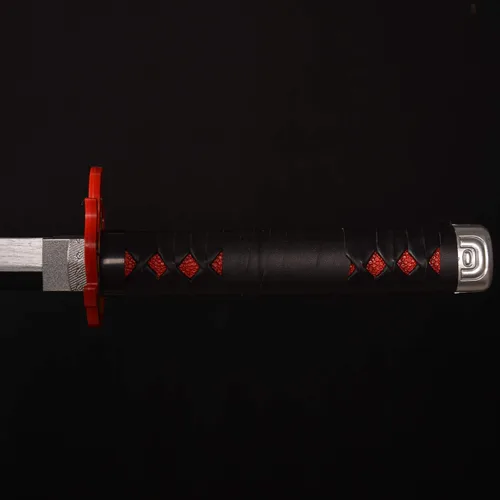 Vista 6 de Espadas de cosplay Agatsuma Zenitsu Samurai, espada Katana, espada de juguete de plástico para juego de disfraces, Halloween, cosplay, regalo, 4030