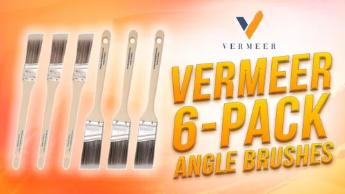 Vista 9 de Vermeer Paquete de 6 pinceles angulares en varios tamaños para todo látex y pinturas al óleo y manchas, mejoras para el hogar