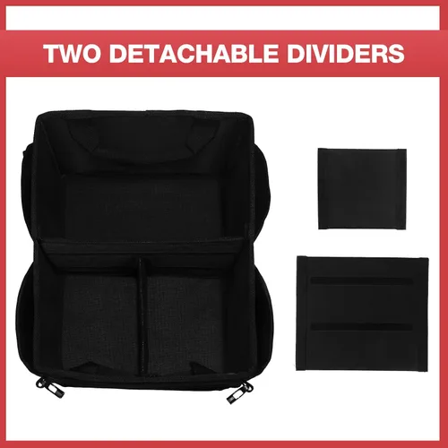Vista 9 de CASHINE Organizador plegable para asiento de automóvil, caja de almacenamiento de tela Oxford para asiento trasero, organizador de asiento delantero