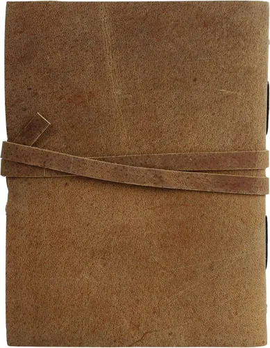 Vista 9 de KomalC Diario de cuero vintage para mujeres y hombres, 8 x 6 pulgadas, antiguo hecho a mano, con borde de cubierta vintage, cuaderno de bocetos