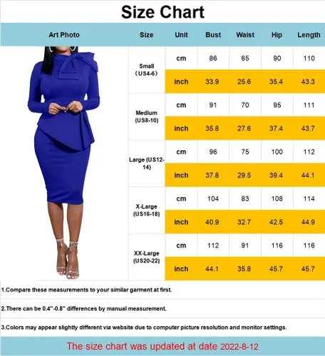 Vista 6 de WanMem Vestido de cóctel formal ajustado con péplum para mujer, manga corta, con lazo, volantes, vestido de tubo para fiesta