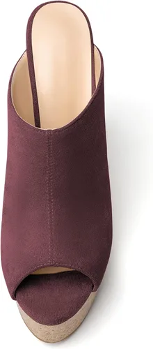 Vista 3 de SAMMITOP Sandalias de cuña con plataforma para mujer, zapatos de cuña para mujer