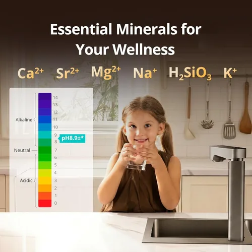 Vista 2 de VIOMI® Master M1 Filtro de Agua de Ósmosis Inversa con Mineralización Alcalina pH+, Sistema RO Sin Tanque Bajo Fregadero con Reducción de Plomo