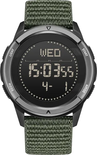 Vista 10 de NORTH EDGE Men's Watches Military Watches for Men Carbon Fiber Waterproof for Men Date Display Nylon Army Tactical Sports Minimalist Negro