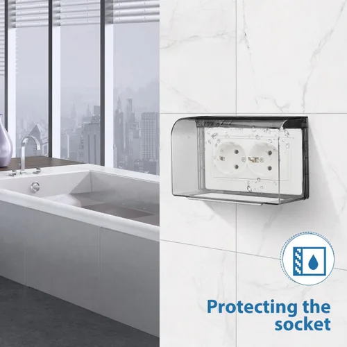 Vista 6 de Cubierta de Enchufe para Exterior Resistente al Agua: Cubierta de Enchufe Eléctrico para Receptáculo al Aire Libre, Resistente al Agua, Tapa