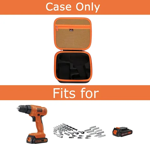 Vista 7 de Mchoi Funda rígida portátil compatible con taladro inalámbrico BLACK+DECKER 20V Max (LDX120C/LD120VA), solo funda, nueva versión