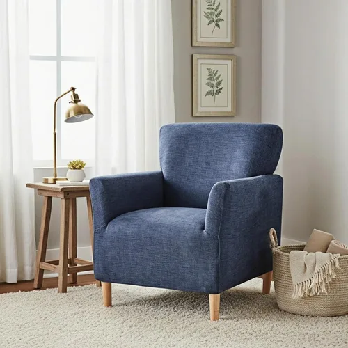 Vista 2 de Fundas estampadas para sillón de banquete fundas suaves para sillón de 1 pieza, fundas elásticas para silla de sala de estar, funda antideslizante