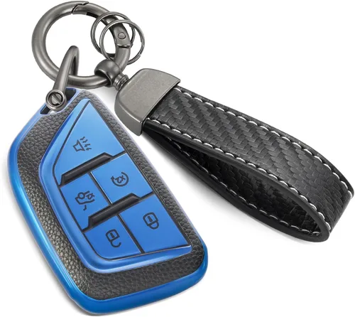 Vista 27 de Funda para Llavero Mercedes con Llavero de Cuerda Trenzada de Metal, Funda de Llave Suave Mejorada para Carcasa de Llavero Remoto Inteligente Sin