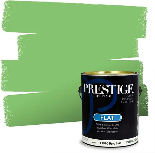 Vista 138 de PRESTIGE Pintura exterior e imprimación en uno, aloe, plano, 1 galón