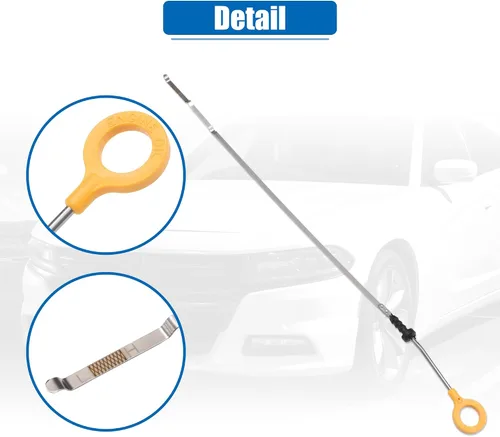 Vista 5 de X AUTOHAUX Indicador de nivel de aceite del motor para Nissan Altima 3.5L 2002-2006 para Nissan Maxima 3.5L 2003-2006 No.11140-8J10B Amarillo