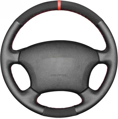 Vista 19 de Funda de Volante de Cuero Genuino de Ajuste Personalizado para Lexus LX450 1996 1997 / LX470 1998-2002 / Toyota Land Cruiser 1995 1996 1997 1998