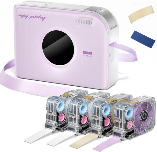 Vista 15 de Phomemo A30 Ribbon Printer, Bluetooth Mini Label Maker Machine with Tape