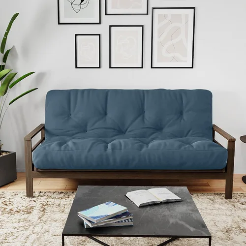 Vista 24 de Royal Sleep Products by The Futon Factory - Colchón futón de espuma de 8 pulgadas, tela negra sólida, tamaño Twin, espumas certificadas CertiPUR