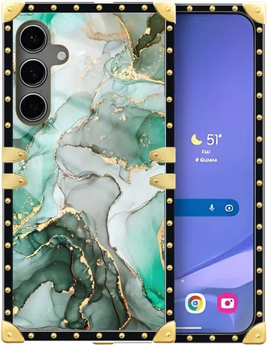 Vista 26 de Funda compatible con Samsung Galaxy S10 4G, TPU suave de lujo y parte trasera de policarbonato duro para niñas y mujeres, funda protectora a prueba