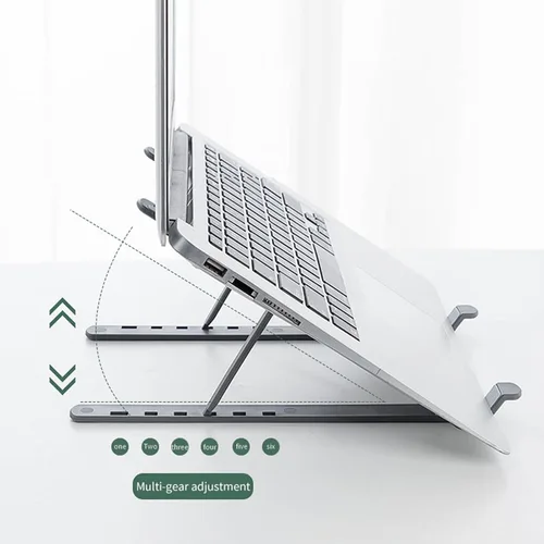 Vista 5 de Foldable Desk Laptop Stand Notebook Adjustable 6 Gear Portable Laptop Holder for Tablet Laptop Desktop Stand