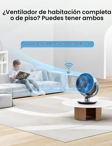 Vista 4 de Dreo Ventiladores inteligentes para dormitorio con control remoto (DR-HAF004S) Ventilador de pedestal con control remoto (PolyFan 513S)