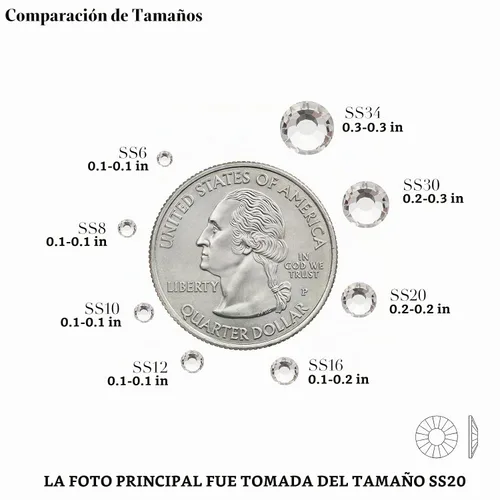 Vista 3 de Novani Diamantes de imitación 3000 piezas SS6 (0.1-0.1 in) Vidrio Parte 01-Crystal Clear